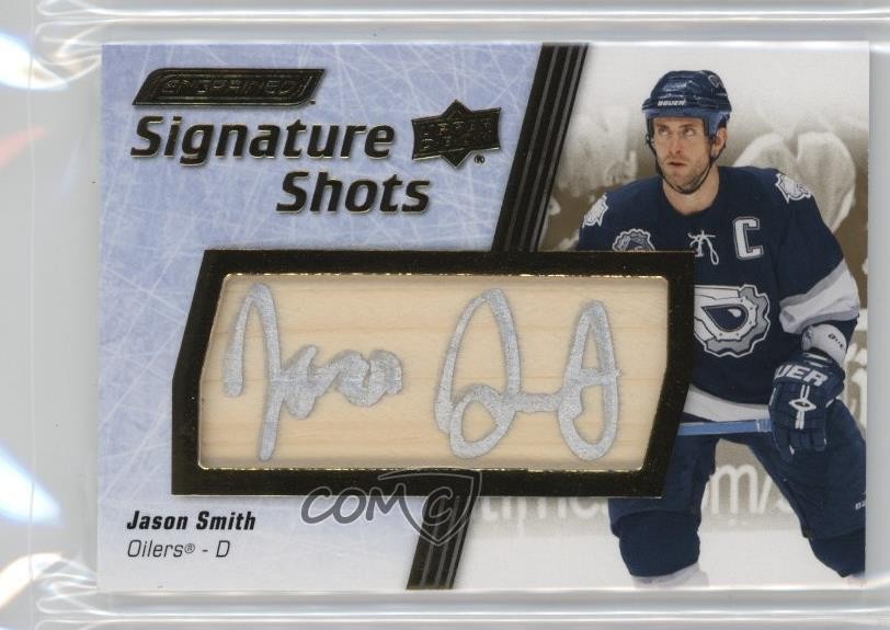 2024-25 Upper Deck Engrained Icons Signature Shots Manufactured Stick Relics Jason Smith #SS-JA card