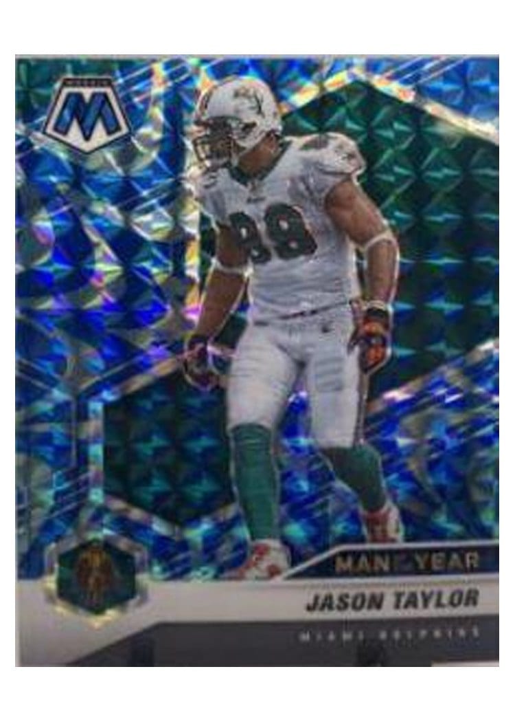 2021 Panini Mosaic Base Set Jason Taylor Reactive Blue Mosaic #266 card