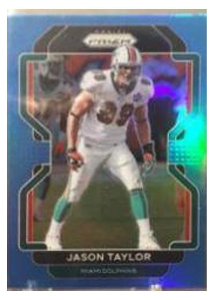 2021 Panini Prizm Base Set Jason Taylor Light Blue Prizm #113 card