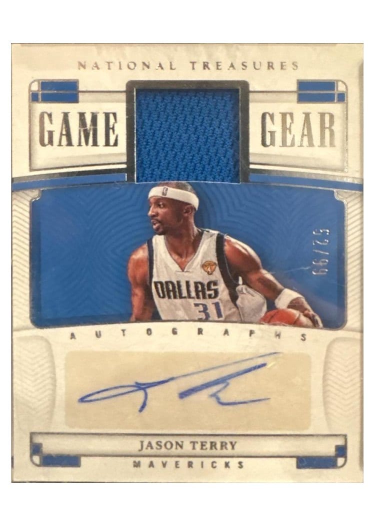 2022-23 Panini National Treasures Game Gear Jason Terry #GGA-JET card