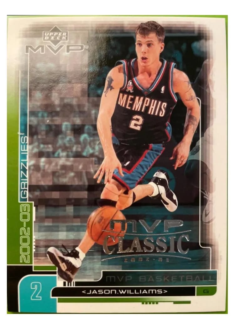 2002 Upper Deck MVP Jason Williams #87 card