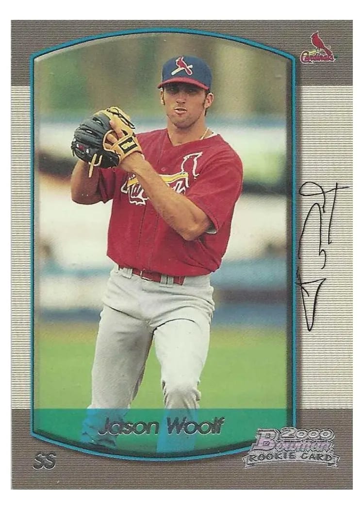 2000 Bowman Draft Picks Jason Woolf #28 card