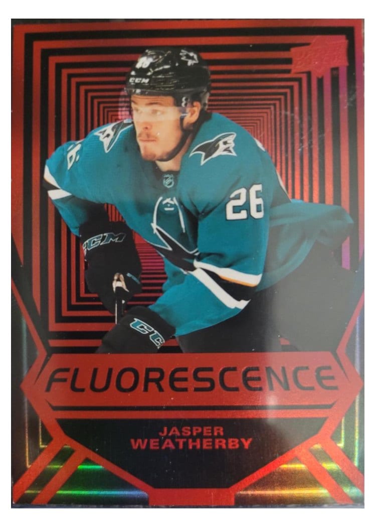 2021-22 Upper Deck Fluorescence Red Jasper Weatherby #FL-14 card