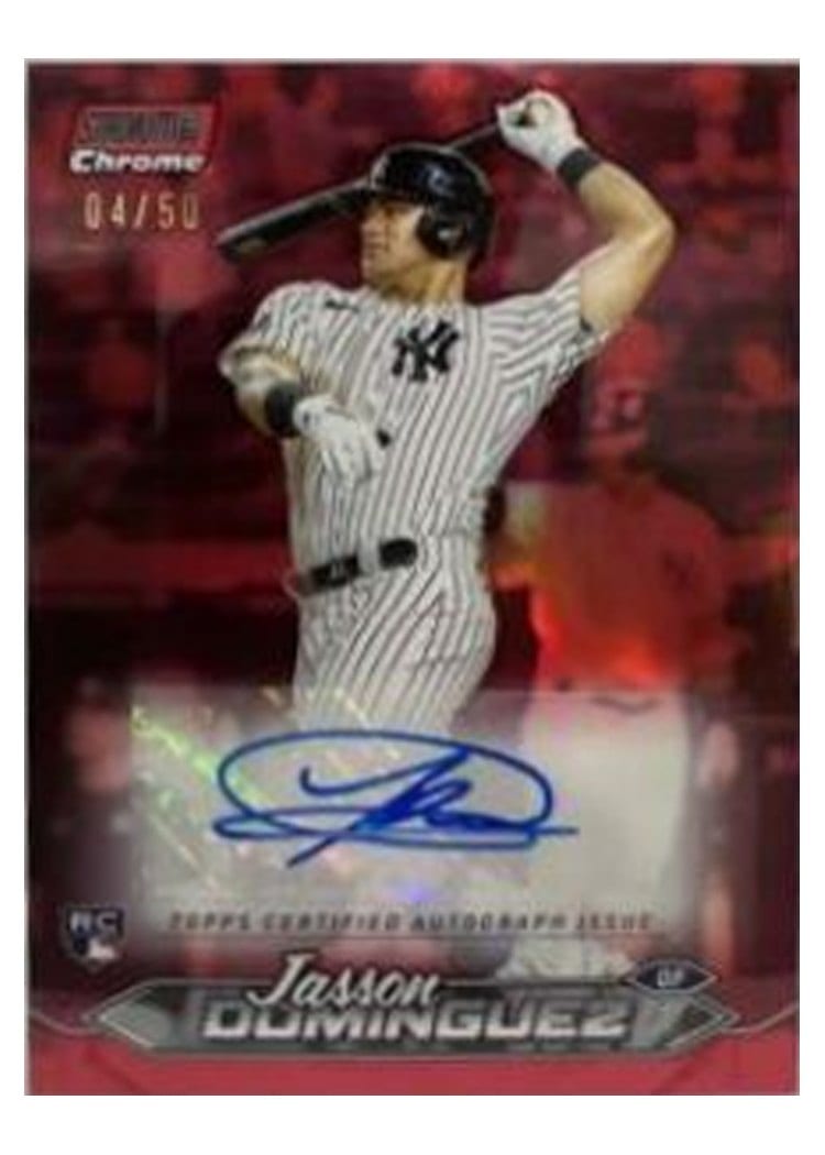2024 Stadium Club Chrome Autographs Jasson Domínguez #SCCA-JD card