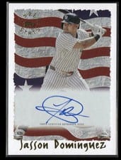 2025 Topps Archives 1995 Topps Cyberstats Autographs Jasson Domínguez #95CA-JD card