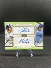 2024 Topps Definitive Collection Dual Autographs Jasson Domínguez / Evan Carter #DAC-DC card