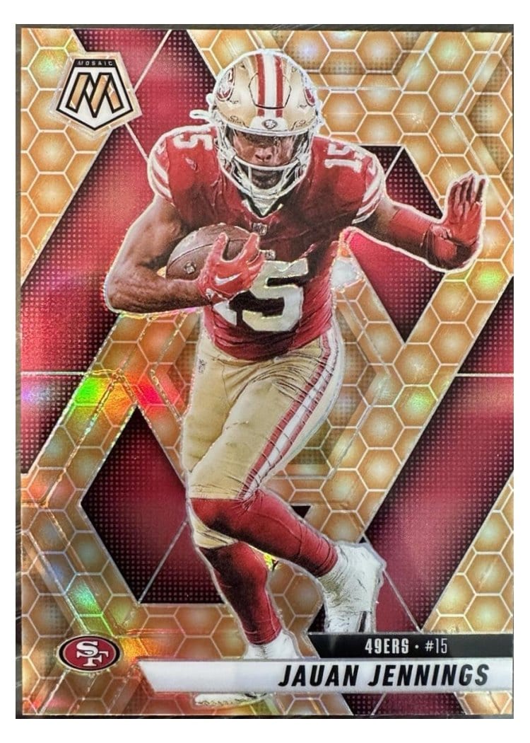 2025 Panini Mosaic Base Set Jauan Jennings #142 card