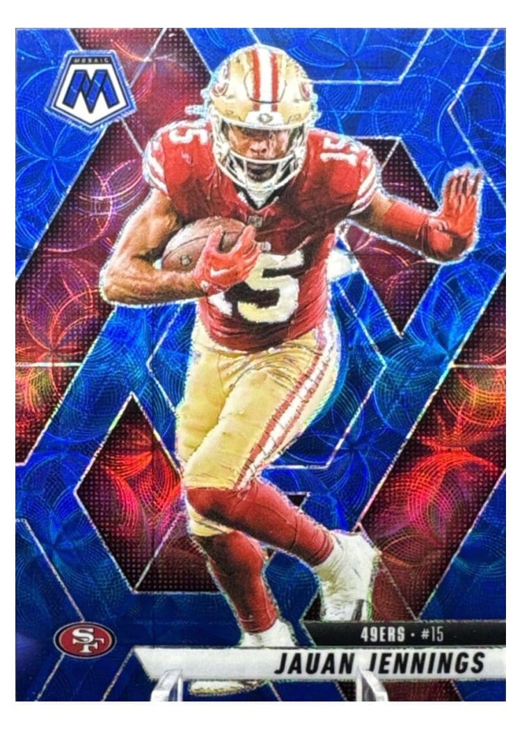 2025 Panini Mosaic Base Set Jauan Jennings #142 card