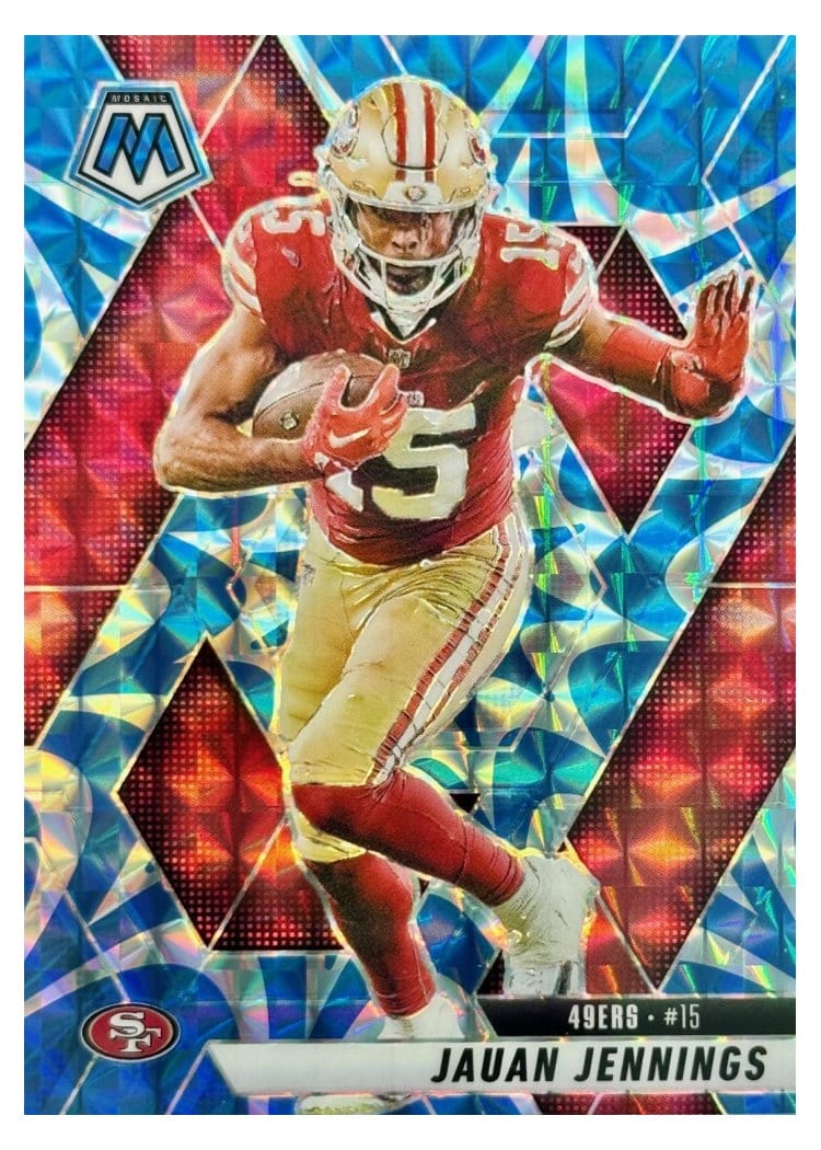 2025 Panini Mosaic Base Set Jauan Jennings #142 card