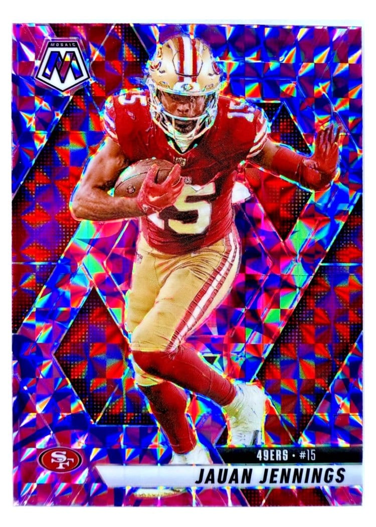 2025 Panini Mosaic Base Set Jauan Jennings #142 card