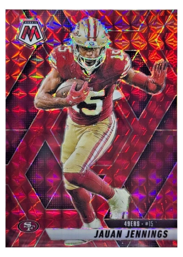 2025 Panini Mosaic Base Set Jauan Jennings #142 card