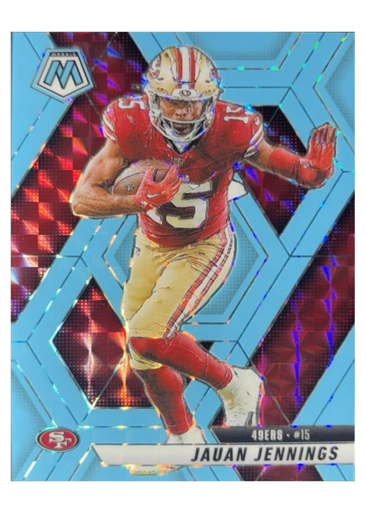 2025 Panini Mosaic Base Set Jauan Jennings #142 card