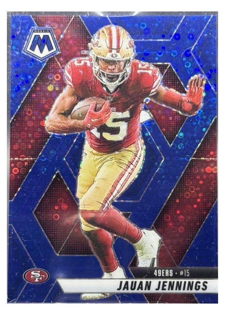 2025 Panini Mosaic Base Set Jauan Jennings #142 card