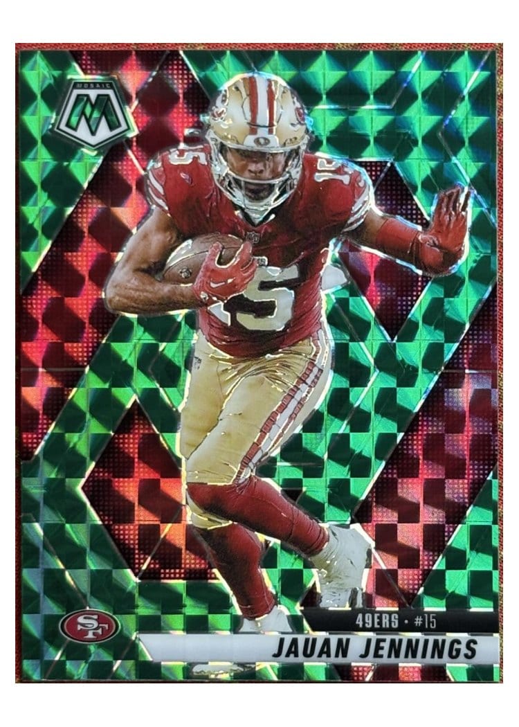 2025 Panini Mosaic Base Set Jauan Jennings #142 card