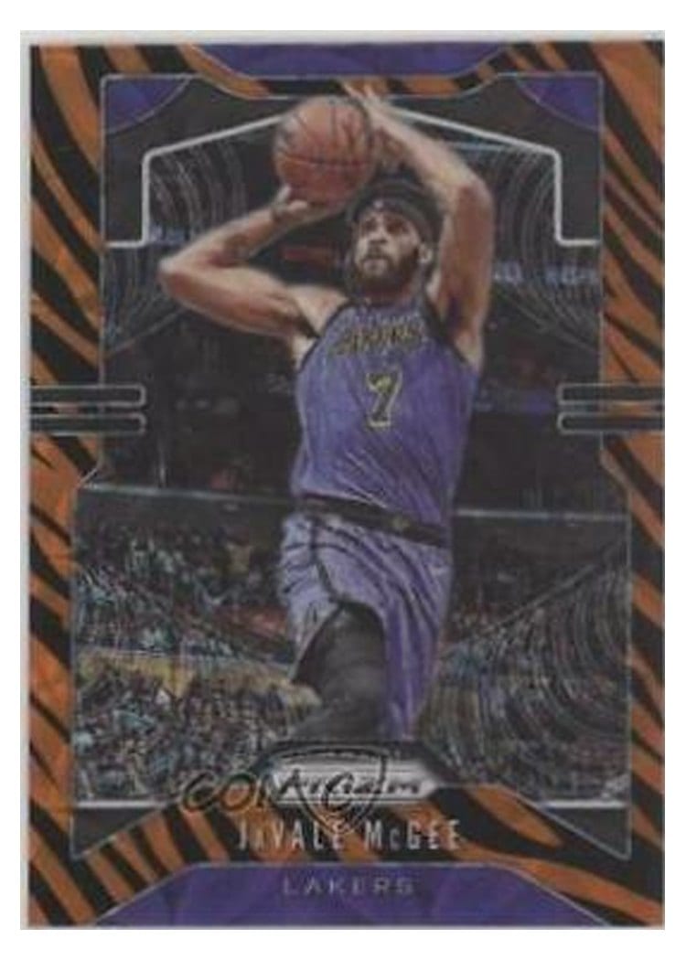 2019-20 Panini Prizm Base Set JaVale McGee Tiger Stripe Choice Prizm #225 card