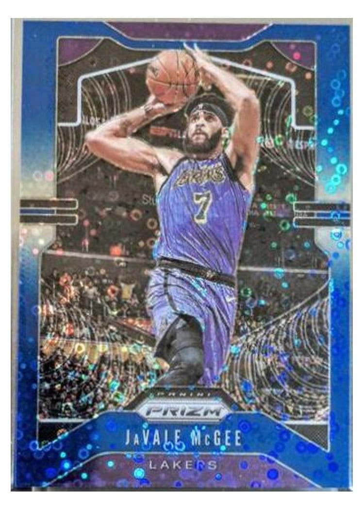 2019-20 Panini Prizm Base Set JaVale McGee Fast Break Prizm Blue #225 card