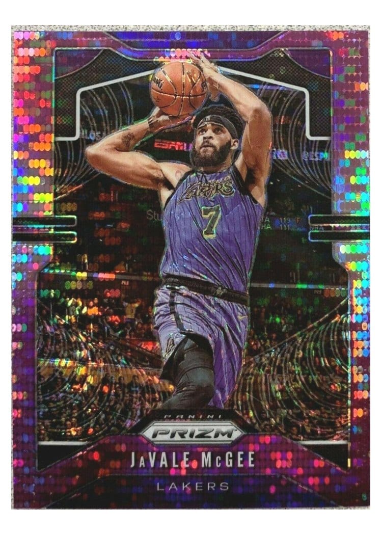 2019-20 Panini Prizm Base Set JaVale McGee Purple Pulsar Prizm #225 card