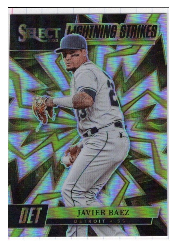 2022 Panini Select Lighting Strikes Javier Baez #LS-3 card