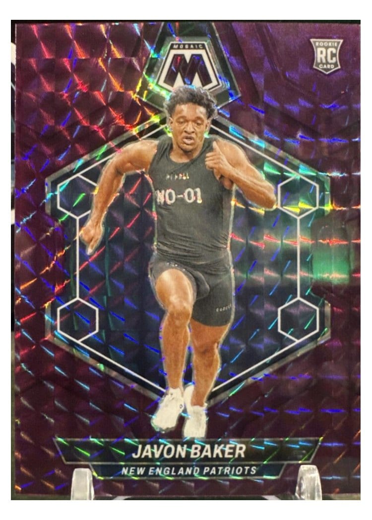 2024 Panini Mosaic Base Set Javon Baker Purple #380 card