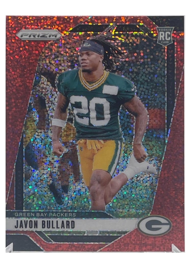 2024 Panini Prizm Base Set Javon Bullard Red Sparkle #345 card