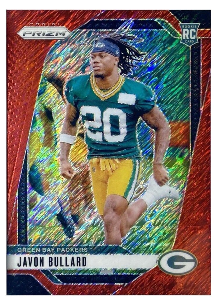 2024 Panini Prizm Base Set Javon Bullard Red Shimmer #345 card