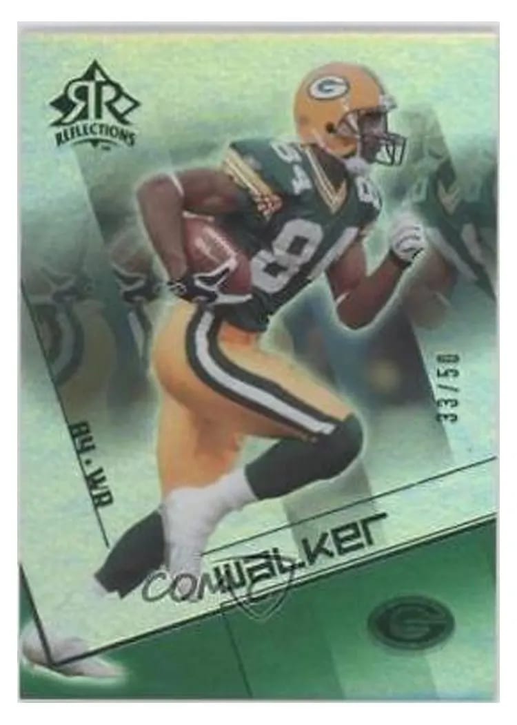 2004 Upper Deck Reflections Javon Walker Green #34 card