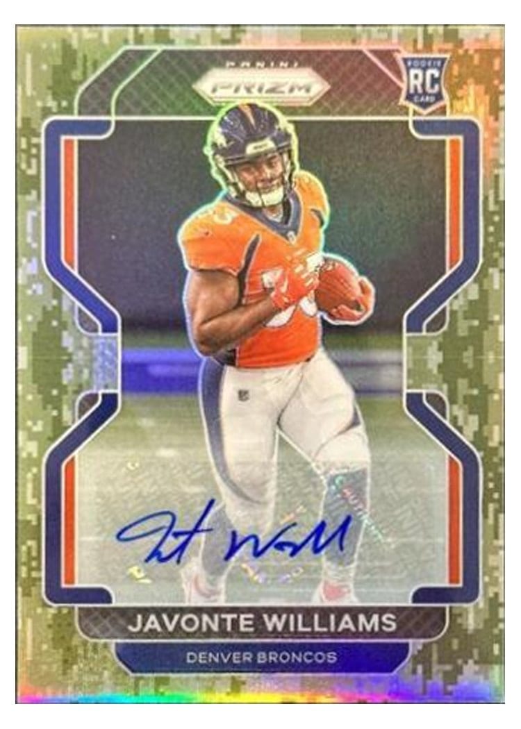 2021 Panini Prizm Base Set Javonte Williams #345 card