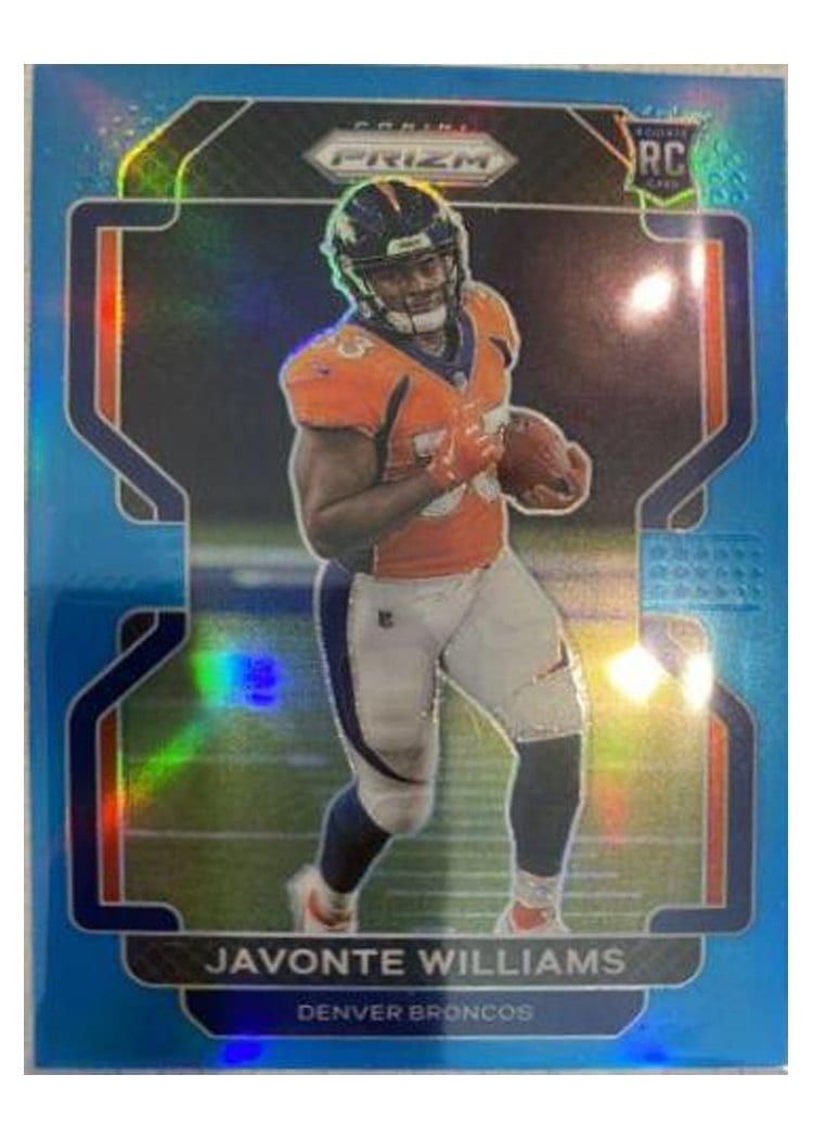 2021 Panini Prizm Base Set Javonte Williams Light Blue Prizm #345 card