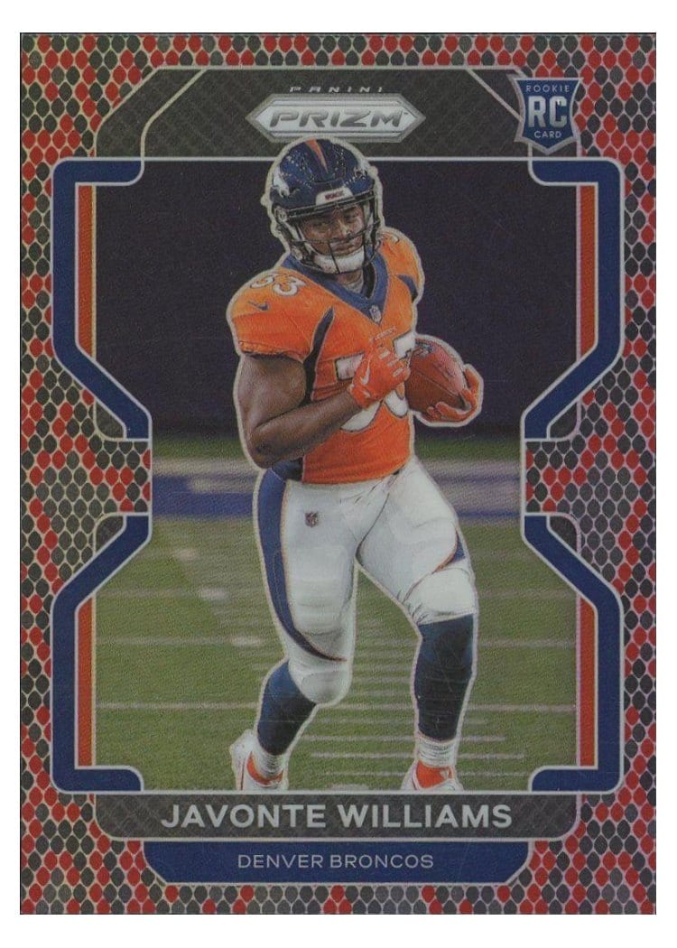2021 Panini Prizm Base Set Javonte Williams Snakeskin Prizm #345 card
