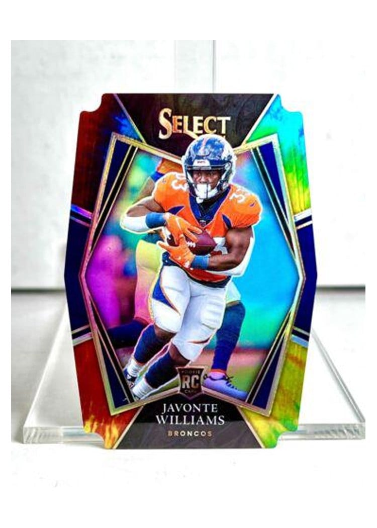 2021 Panini Select Base Set Javonte Williams Tie Dye Die Cut #157 card