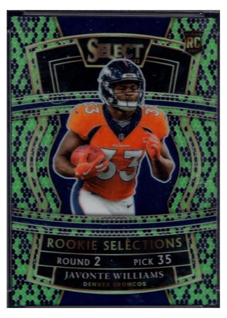 2021 Panini Select Base Set Javonte Williams #357 card