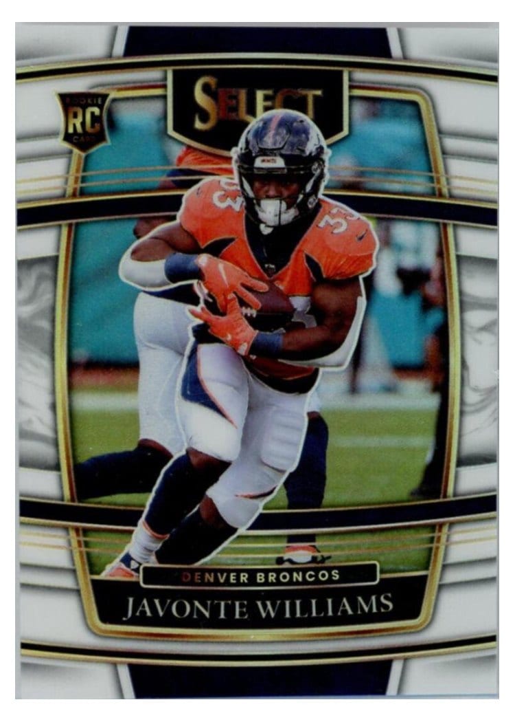 2021 Panini Select Base Set Javonte Williams White #357 card