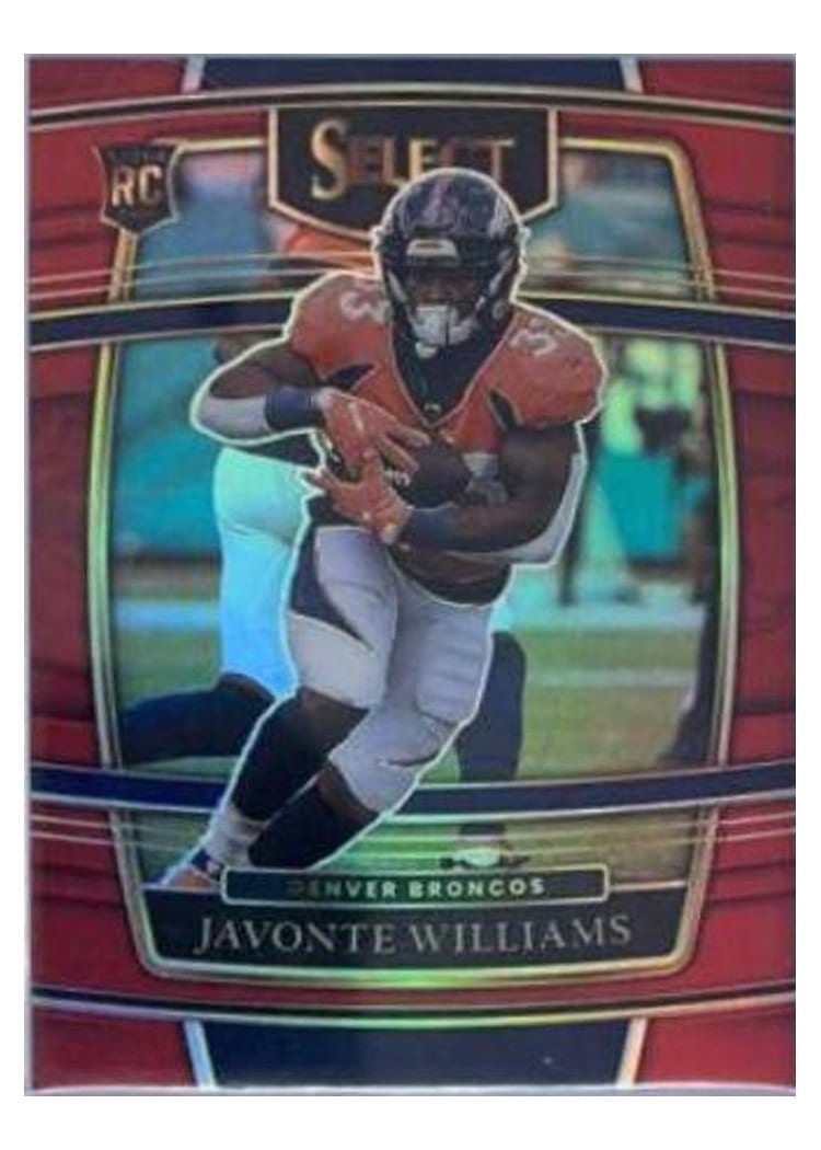 2021 Panini Select Base Set Javonte Williams Red #57 card