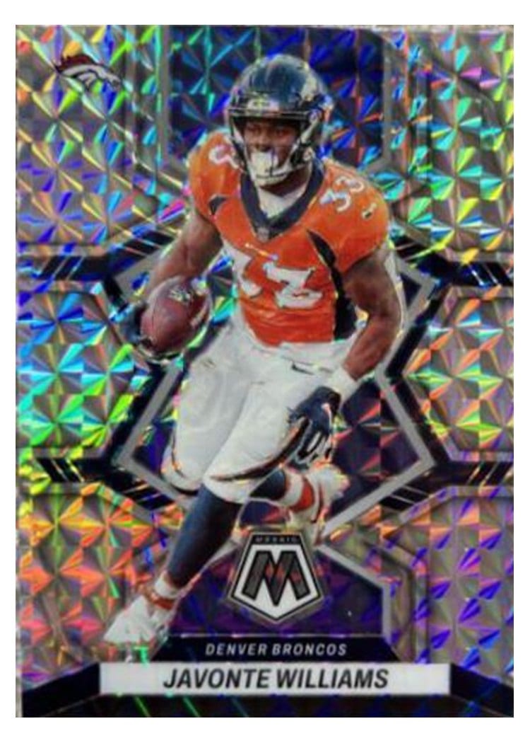 2022 Panini Mosaic Base Set Javonte Williams #61 card