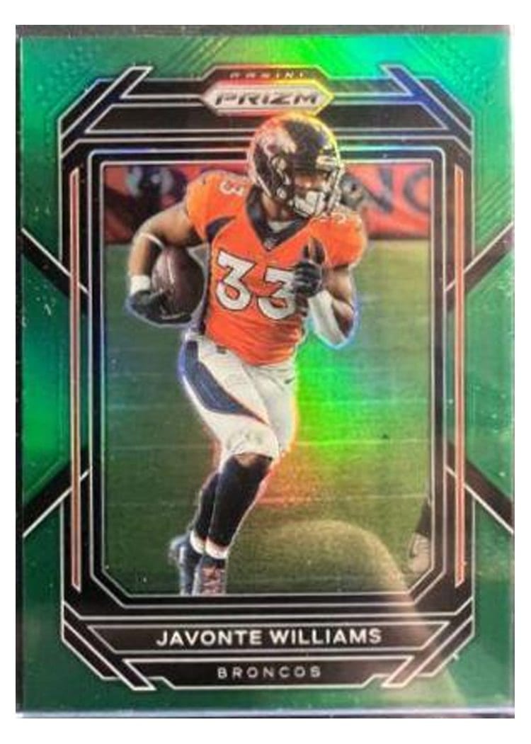 2022 Panini Prizm Base Set Javonte Williams Green #87 card