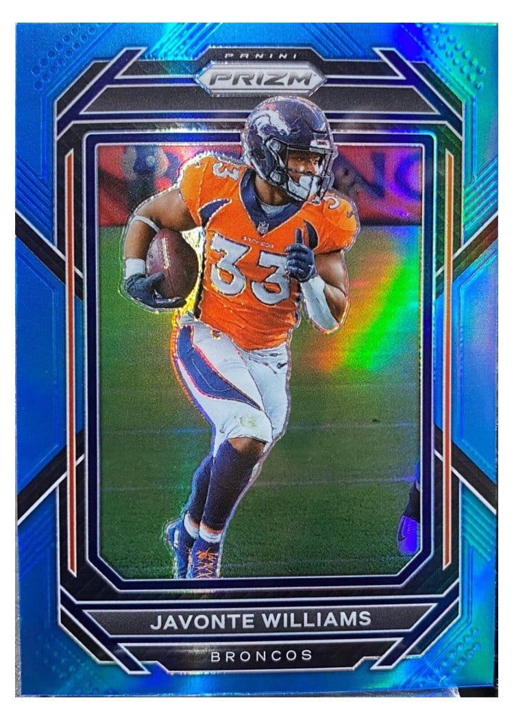 2022 Panini Prizm Base Set Javonte Williams Light Blue #87 card