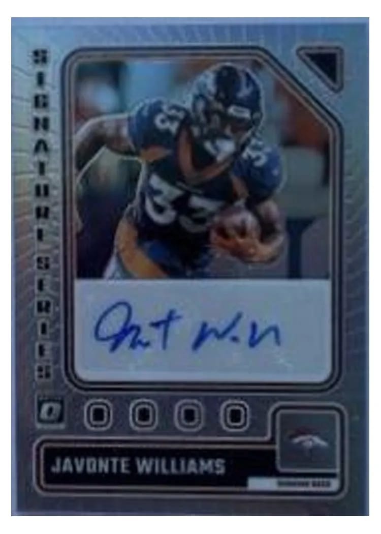2023 Panini Donruss Optic Signature Series Javonte Williams #SS-JW card