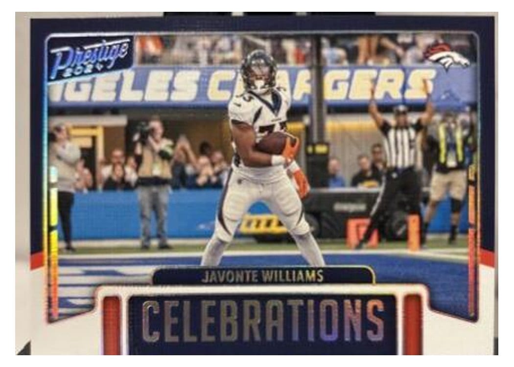 2024 Panini Prestige Celebrations Javonte Williams #CEL-JWS card