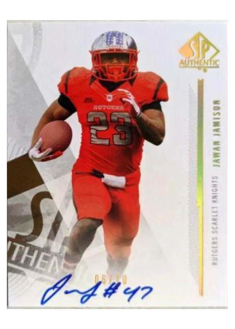 2013 SP Authentic Jawan Jamison Autograph Gold Spectrum #22 card