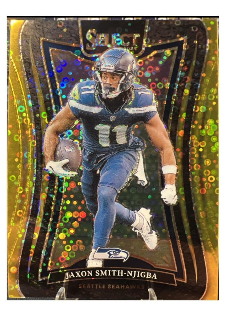 2024 Panini Select Base Set Jaxon Smith-Njigba Gold Disco Prizm #349 card