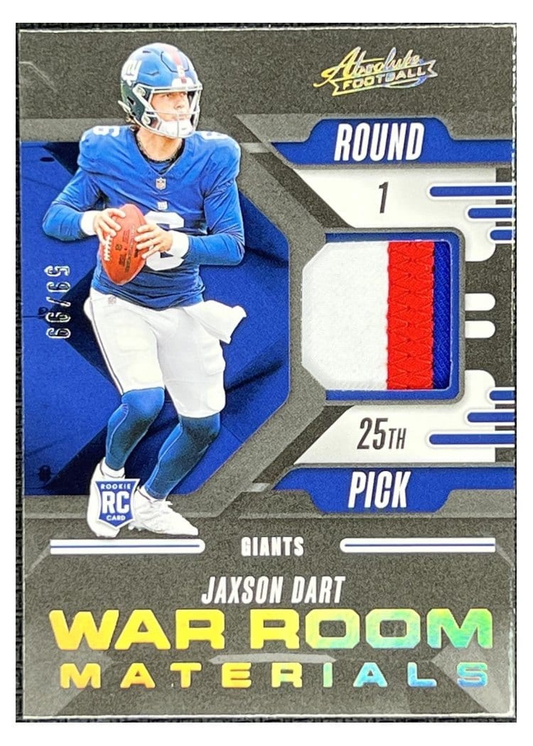 2025 Panini Absolute War Room Materials Jaxson Dart #WRM-JDT card