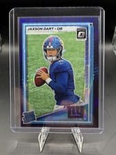 2025 Panini Donruss Optic Jaxson Dart Purple Shock #273 card