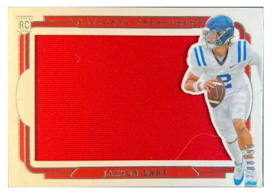 2025 Panini National Treasures Collegiate Rookie Silhouettes Jaxson Dart #5