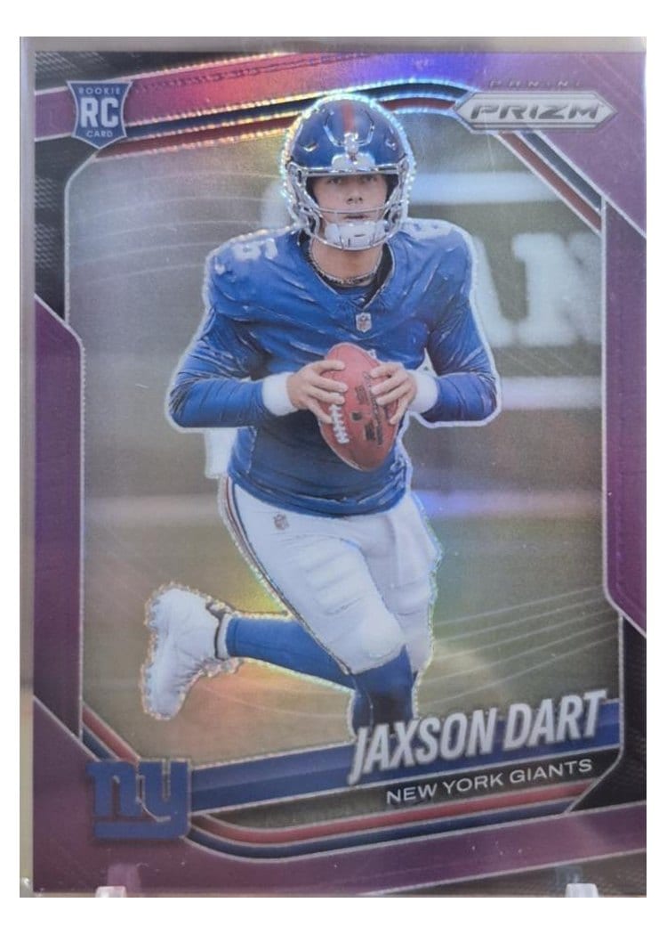 2025 Panini Prizm Jaxson Dart Purple #332 card