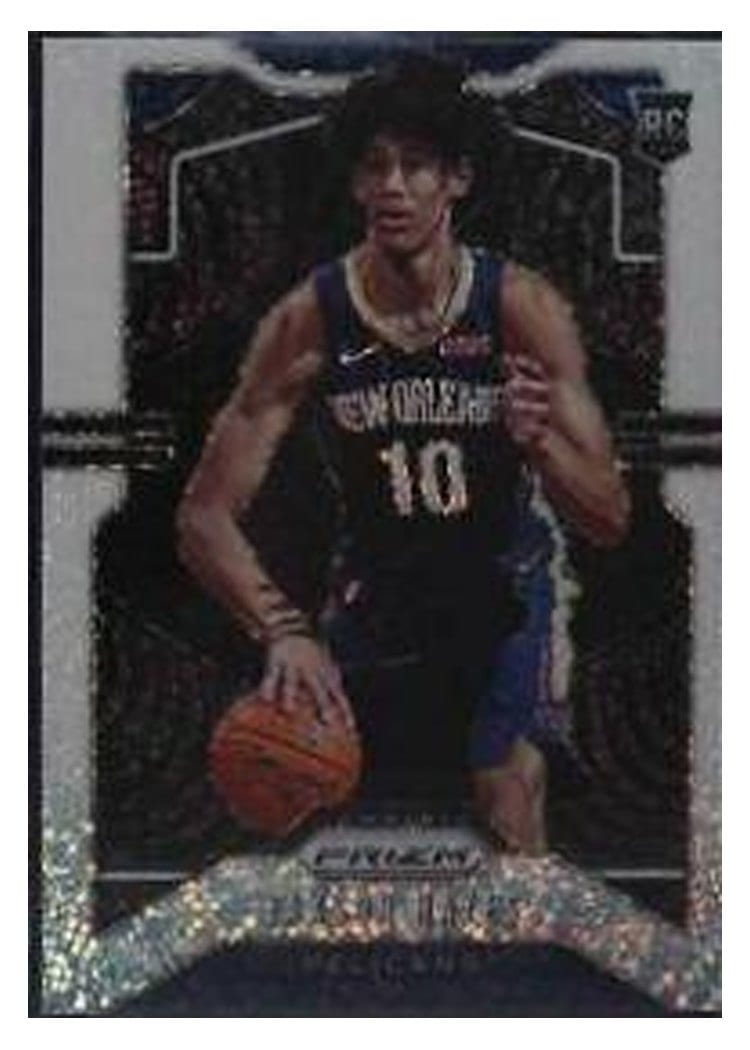 2019-20 Panini Prizm Base Set Jaxson Hayes White Sparkle Prizm #254 card