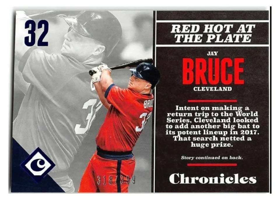 2017 Panini Chronicles Base Set Jay Bruce Blue #4 card
