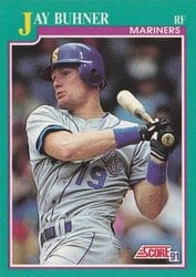 1991 Score Base Set Jay Buhner #125 card