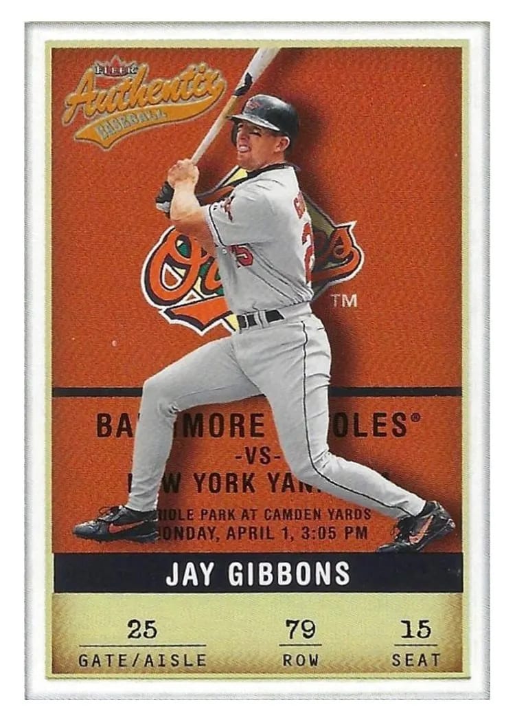 2002 Fleer Authentix Jay Giddons #79 card