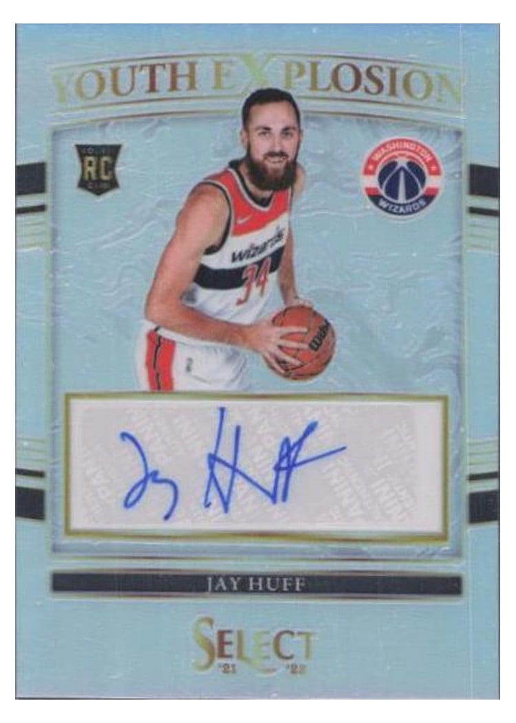 2021-22 Panini Select Youth Explosion Signatures Jay Huff #YE-JHF card