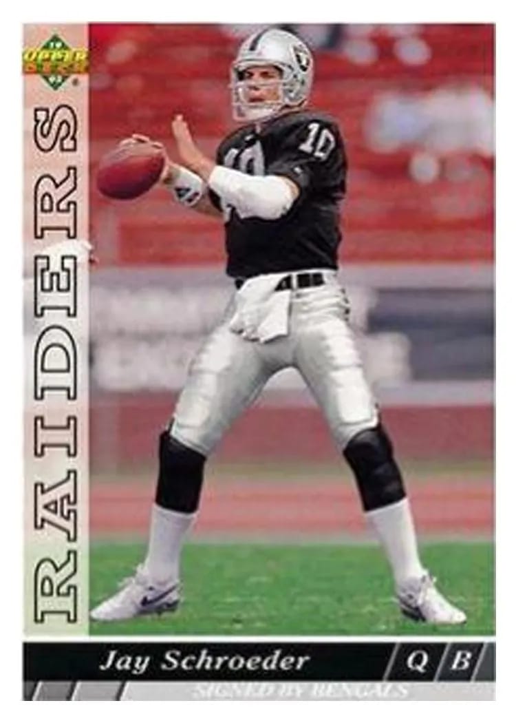 1993 Upper Deck Jay Schroeder #121 card